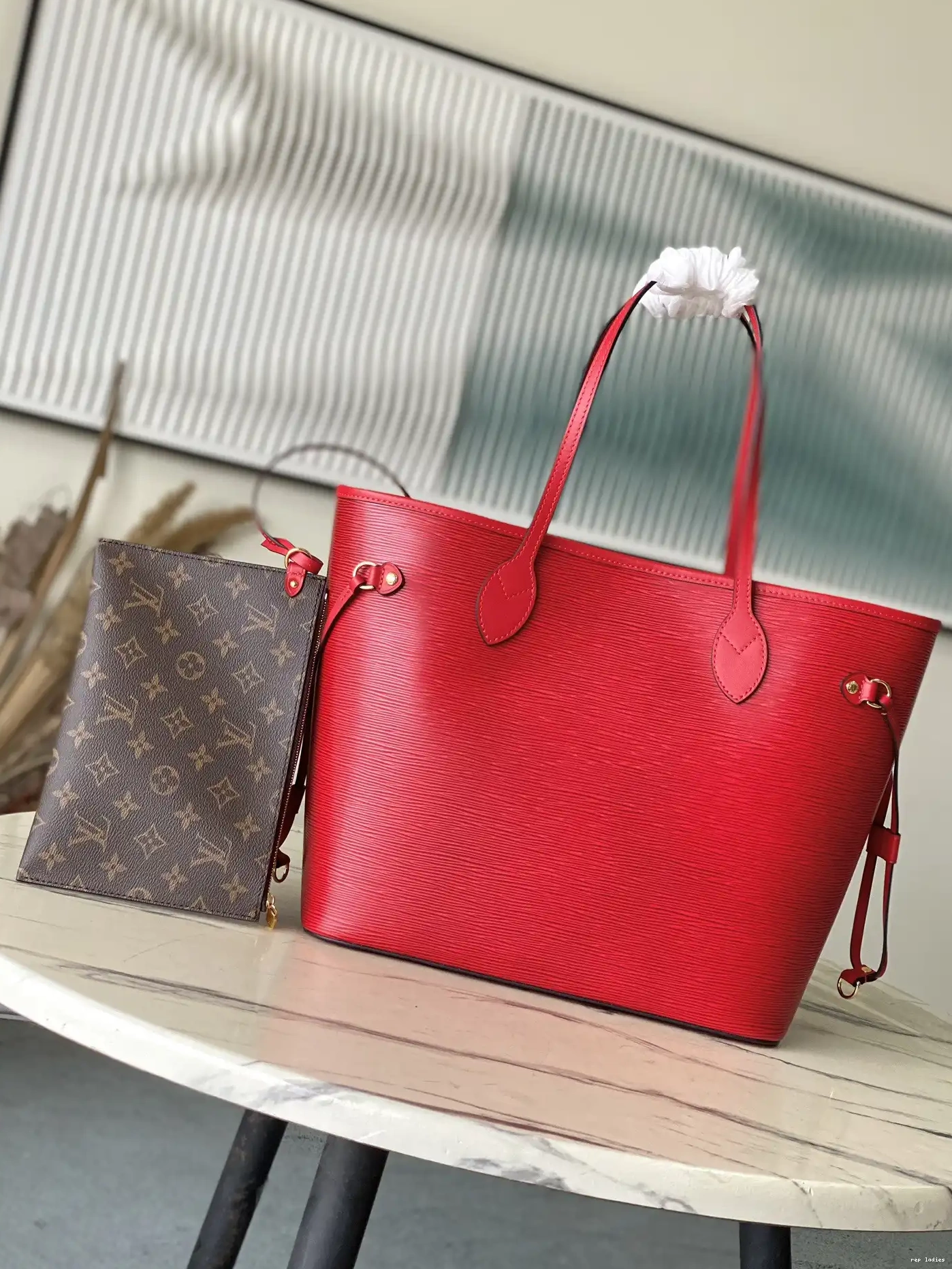 Cheap MM-31*28*14cm LOUIS VUITTON NEVERFULL 0530